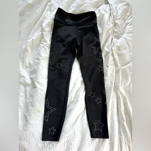 Black Star-Patterned Kids Leggings soul cycle